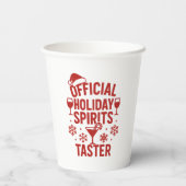 Christmas quote funny party spirits taster papieren bekers (Achterkant)