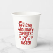 Christmas quote funny party spirits taster papieren bekers (Voorkant)
