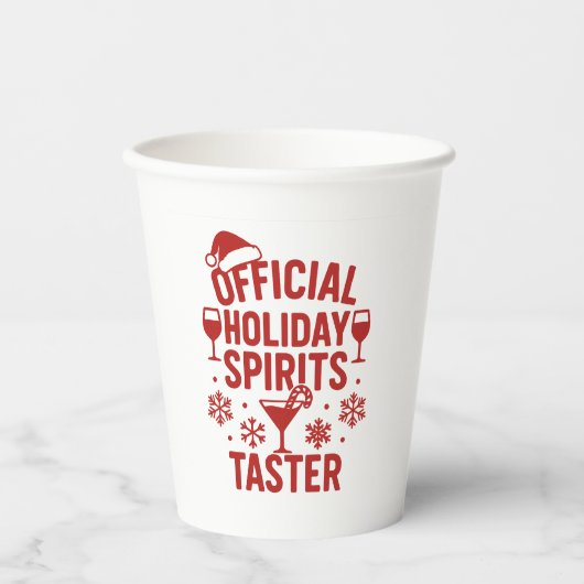 Christmas quote funny party spirits taster papieren bekers (Voorkant)