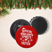 Christmas quote funny party spirits taster red button flesopener