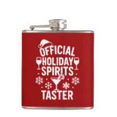 Christmas quote funny party spirits taster red heupfles (Voorkant)