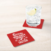 Christmas quote funny party spirits taster red kartonnen onderzetters (Insitu)