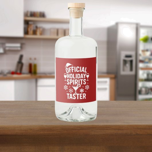 Christmas quote funny party spirits taster red likeurfles etiket