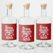 Christmas quote funny party spirits taster red likeurfles etiket (Flessen)