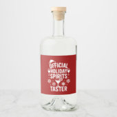 Christmas quote funny party spirits taster red likeurfles etiket (Voorkant)