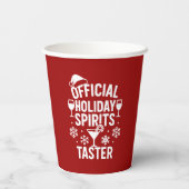 Christmas quote funny party spirits taster red papieren bekers (Achterkant)