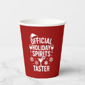 Christmas quote funny party spirits taster red papieren bekers (Voorkant)