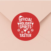 Christmas quote funny party spirits taster red ronde sticker