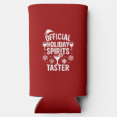 Christmas quote funny party spirits taster red seltzer blikjeskoeler (Achterkant)