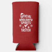 Christmas quote funny party spirits taster red seltzer blikjeskoeler (Voorkant)