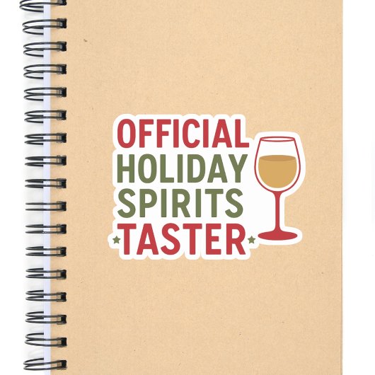 Christmas quote funny party spirits taster sticker