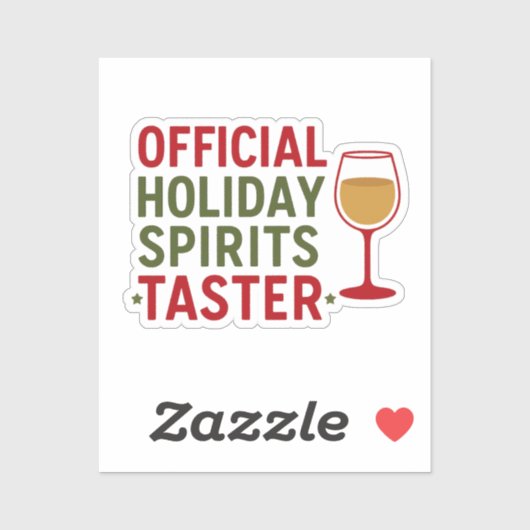 Christmas quote funny party spirits taster sticker (Vel)