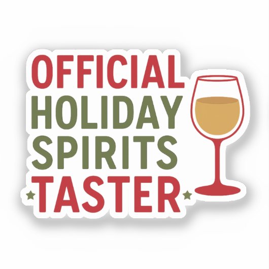 Christmas quote funny party spirits taster sticker (Voorkant)