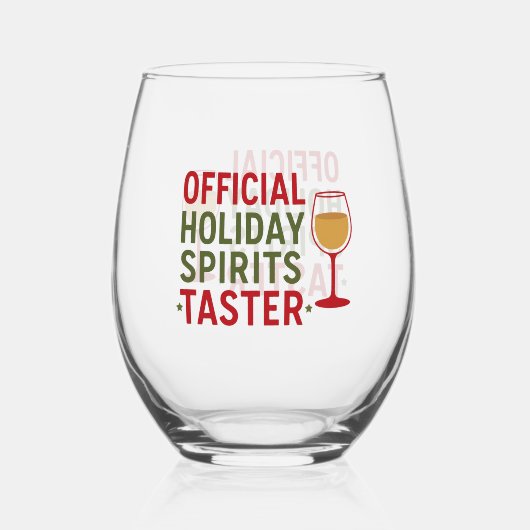 Christmas quote funny party spirits taster wijnglas zonder voet (Voorkant)