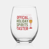 Christmas quote funny party spirits taster wijnglas zonder voet (Achterkant)