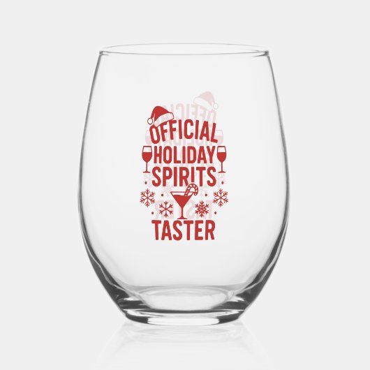 Christmas quote funny party spirits taster wijnglas zonder voet (Voorkant)