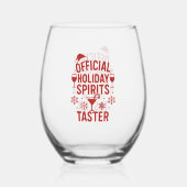 Christmas quote funny party spirits taster wijnglas zonder voet (Achterkant)