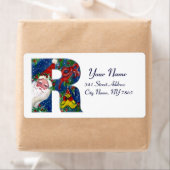 CHRISTMAS R BRIEF / SANTA CLAUS MET RODE RIBBON ETIKET (Insitu)