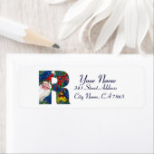 CHRISTMAS R BRIEF / SANTA CLAUS MET RODE RIBBON ETIKET (Insitu)