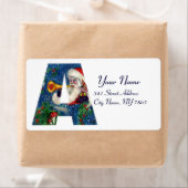 CHRISTMAS R LETTER/SANTA CLAUS BUGLER ETIKET (Insitu)