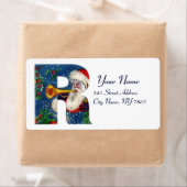 CHRISTMAS R LETTER/SANTA CLAUS BUGLER ETIKET (Insitu)