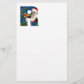 CHRISTMAS R LETTER/SANTA CLAUS BUGLER MONOGRAM BRIEFPAPIER (Voorkant)