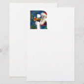 CHRISTMAS R LETTER/SANTA CLAUS BUGLER MONOGRAM BRIEFPAPIER (Voorkant / Achterkant)