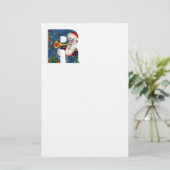 CHRISTMAS R LETTER/SANTA CLAUS BUGLER MONOGRAM BRIEFPAPIER (Staand voorkant)