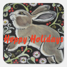 Christmas Rabbit Hoppy Feestdagen Sticker Aanpasse