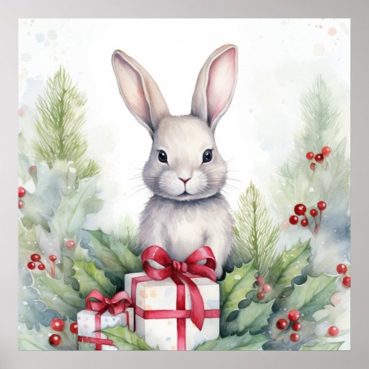 Christmas Rabbit Poster (Voorkant)