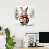 Christmas Rabbit Poster (Thuiskantoor)