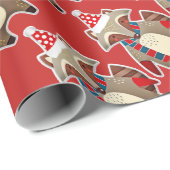 christmas-raccoon cadeaupapier (Rol Hoek)