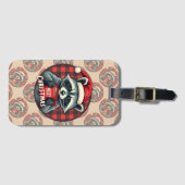 Christmas Raccoon Cocoa Cheer Bagagelabel (Voorkant (horizontaal))