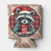 Christmas Raccoon Cocoa Cheer Blikjeskoeler (Achterkant)