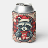 Christmas Raccoon Cocoa Cheer Blikjeskoeler (Blikje Achterkant)
