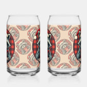 Christmas Raccoon Cocoa Cheer Blikvorm Glas (Links)