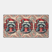 Christmas Raccoon Cocoa Cheer Bureaumat (Voorkant)