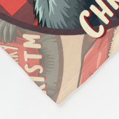 Christmas Raccoon Cocoa Cheer Fleece Deken (Hoek)