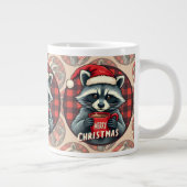 Christmas Raccoon Cocoa Cheer Grote Koffiekop (Rechts)