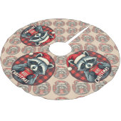 Christmas Raccoon Cocoa Cheer Kerstboom Rok (Gekanteld)