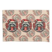 Christmas Raccoon Cocoa Cheer Kussensloop (Voorkant)