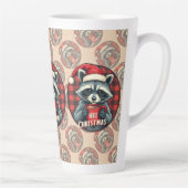 Christmas Raccoon Cocoa Cheer Latte Mok (Rechts)