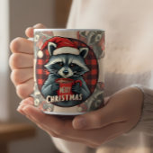 Christmas Raccoon Cocoa Cheer Mok