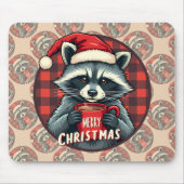 Christmas Raccoon Cocoa Cheer Muismat (Voorkant)