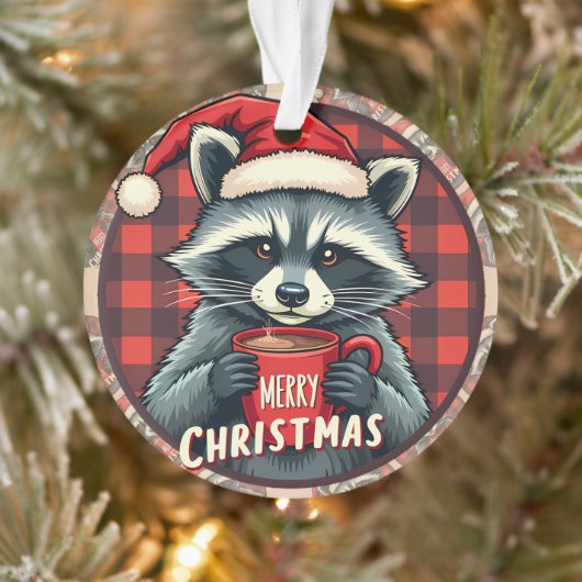 Christmas Raccoon Cocoa Cheer Ornament (Boom)