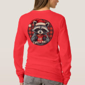 Christmas Raccoon Cocoa Cheer T-shirt (Achterkant)