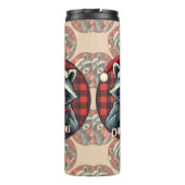 Christmas Raccoon Cocoa Cheer Thermosbeker (Achterkant)