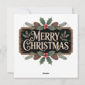 Christmas Raccoon Greeting Card Feestdagenkaart (Achterkant)