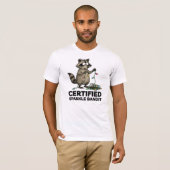 Christmas Raccoon holiday certified sparkle bandit T-shirt (Voorkant volledig)