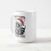 Christmas Raccoon Ik ben een Feral Gag Gift gewees Koffiemok (Voorkant links)
